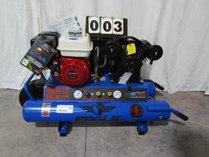 lot 3 image: Eagle Twin Tank Wheelbarrow Air Compressor