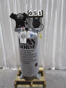 lot 51 image: Iron Horse 60 Gallon Upgright Air Compressor