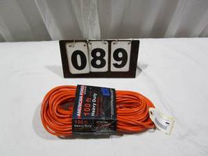 lot 89 image: American Power 100 ft Extension Cord - orange