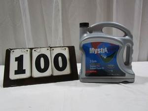 lot 100 image: Mystik Synthetic Outboard Engine Oil