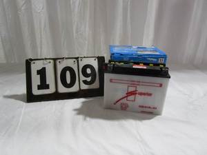 lot 109 image: Superior Battery Kit for Motorcycles-Snowmobile-Garden Tractor