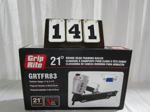 lot 141 image: Grip Rite 21° Round Head Framing Nailer