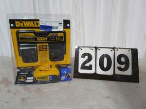 lot 209 image: DeWalt Battery Charger wbattery
