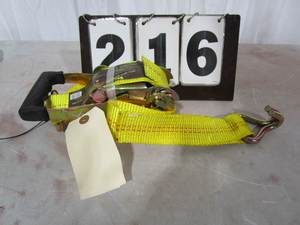 lot 216 image: Wood Tuff Tow Ratchet Tie Down - J hooks