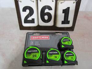 lot 261 image: Craftsman Tape Measure Set