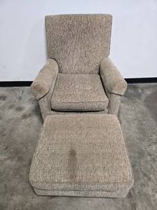 Thomasville Upholstered Armchair and Ottoman Set