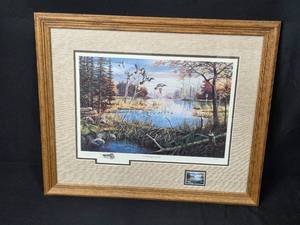 lot 31 image: Signed Ken Zylla Commemorative Print Leaving Home with Duck Stamp