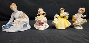 lot 94 image: Collection of Vintage Porcelain Figurines - A Mothers Touch and More