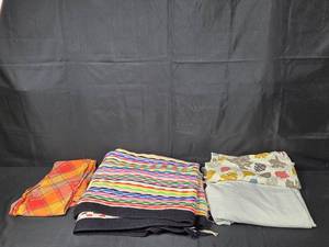 lot 139 image: Set of 4 Assorted Decorative Fabric Throws with Patterns