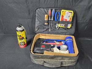 lot 148 image: Emergency Tire Repair Kit with Max Power Inflator and Tools