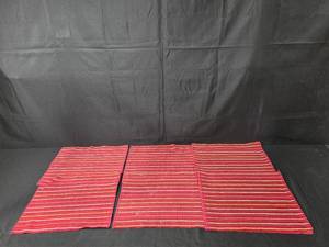 lot 152 image: Set of Red Striped Cotton Placemats