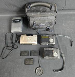 lot 166 image: Collection of Cameras and Accessories Including Canon Sure Shot & Kodak EasyShare