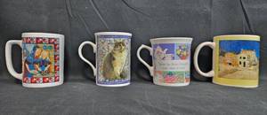 lot 201 image: Vintage Themed Coffee Mugs