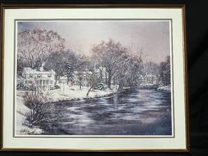 lot 221 image: Limited Edition Signed Print Along Minnehaha Creek by Susan T. Amidon