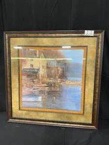 lot 229 image: Framed Artwork with Scenic Landscape - 36 x 36 Inches