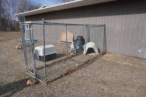 lot 7 image: 16 Chain Link DogAnimal Kennel With Shelters