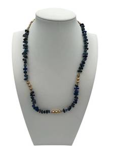 lot 10 image: Vintage 18 925 Sterling Silver Lapis Lazuli Necklace