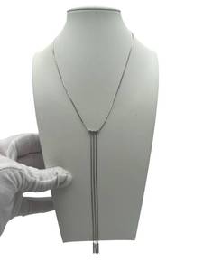 lot 9 image: Vintage 16 925 Sterling (Italy) Silver Tassel Necklace (4.9 grams)