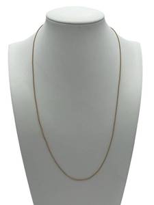 lot 17 image: Vintage 20 14K Yellow Gold Beaded Chain Necklace (2.2 grams)