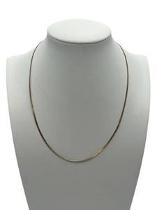 lot 18 image: Vintage 16 14K G.F. Herringbone Necklace (Stamped 14K G.F. PPC) (1.5 grams)