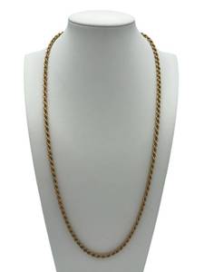 lot 21 image: Brilliant 24 18K Yellow Gold (Stamped 103 AR 750), Arezzo Italy, Chain Necklace (3mm diameter, 12.6 grams total weight)