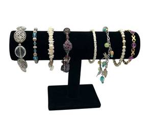 lot 38 image: Wonderful Assortment of Bracelets with some Sterling Silver