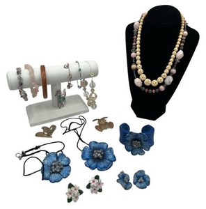 lot 53 image: Fun Jewelry Lot with Sterling Silver, Turquoise, and More