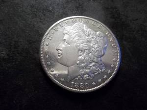lot 6 image: 1880 S Morgan Silver Dollar