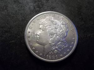 lot 9 image: 1881 S Morgan Silver Dollar