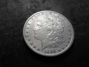 lot 21 image: 1890 S Morgan Silver Dollar