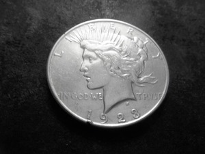 lot 32 image: 1923 D Peace Silver Dollar