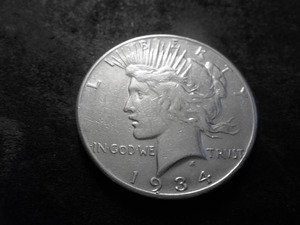 1934 S Peace Silver Dollar