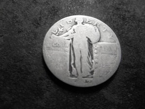 lot 48 image: 1927 D Standing Liberty Silver Quarter