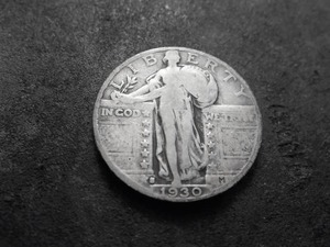 lot 56 image: 1930 S Standing Liberty Silver Quarter