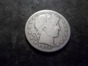 lot 64 image: 1914 S Barber Half Dollar
