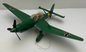 lot 2 image: 1960s Cox Thimble Drome German Stuka Gas Airplane (Pre-Owned) One Tiny Propeller Broke