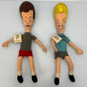 lot 11 image: 1996 Cast Of Characters Brand Beavis And Buttt-Head 22 Plush Dolls With Tags (Need Cleaning)
