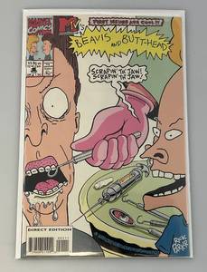 lot 13 image: 1994 Vol.1 No. 1 Marvel Beavis And Butt-Head Comic Book (Sleeved And Carded)