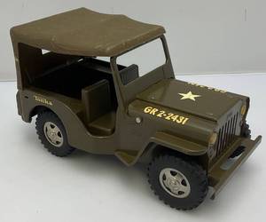 lot 54 image: 1960s TONKA Army Jeep With Top
