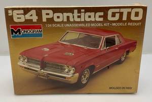 lot 93 image: 1985 Monogram 1964 GTO 124 Scale Model Kit (Factory Sealed)