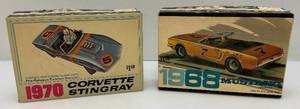 lot 103 image: SUPER RARE Vintage PALMER 1970 Corvette Stingray 3 In 1 Customized Model Kit & 1968 Mustang (BOXES ONLY)