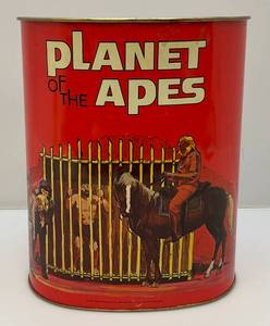 lot 119 image: 1967 Planet Of The Apes Metal Garbage Can