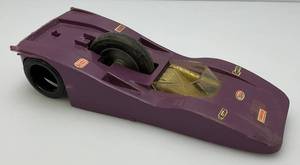 lot 145 image: 1972 SSP Super Sonic Power Purple Can -AM Rip Cord Race Car (Missing chrome motor piece, Hub Caps & Rip Cord)