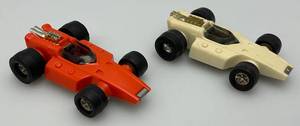 lot 177 image: 1970s Vintage Tonka Totes Screamin Demon Indy Cars WhiteOrange Great Condition