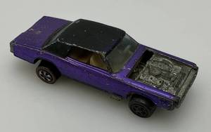 lot 195 image: 1967 Redline Hot Wheel CUSTOM T-BIRD Transparent Purple With Dark Iinterior
