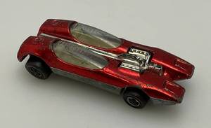 lot 233 image: 1968 Hot Wheels Redline Splittin Image Transparent Red White Interior Good Condition (Tires Need Straightening)