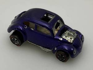 lot 238 image: 1967 Hot Wheels Redline Custom Volkswagon Transparent Purple White Interior Good Condition (Tires Need Straightening)