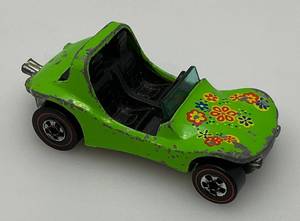 lot 239 image: 1969 Hot Wheels Redline Dune Daddy Green Black Interior Fair Condition