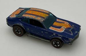 lot 246 image: 1969 Hot Wheels Redline Mighty Mavrick Dark Blue With Black Interior Fair Condition