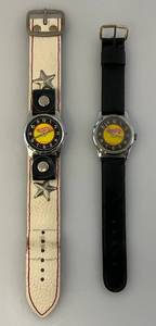 lot 292 image: Trwo Vintage 1960s Hot Wheels Watches 1 Missing Glass Piece (VERY COOL)
